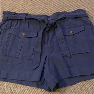 Loft blue gathered shorts
